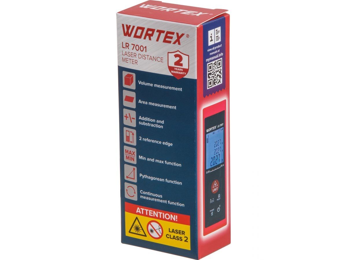 Дальномер лазерный WORTEX LR7001 0,03 – 70, ± 2 мм