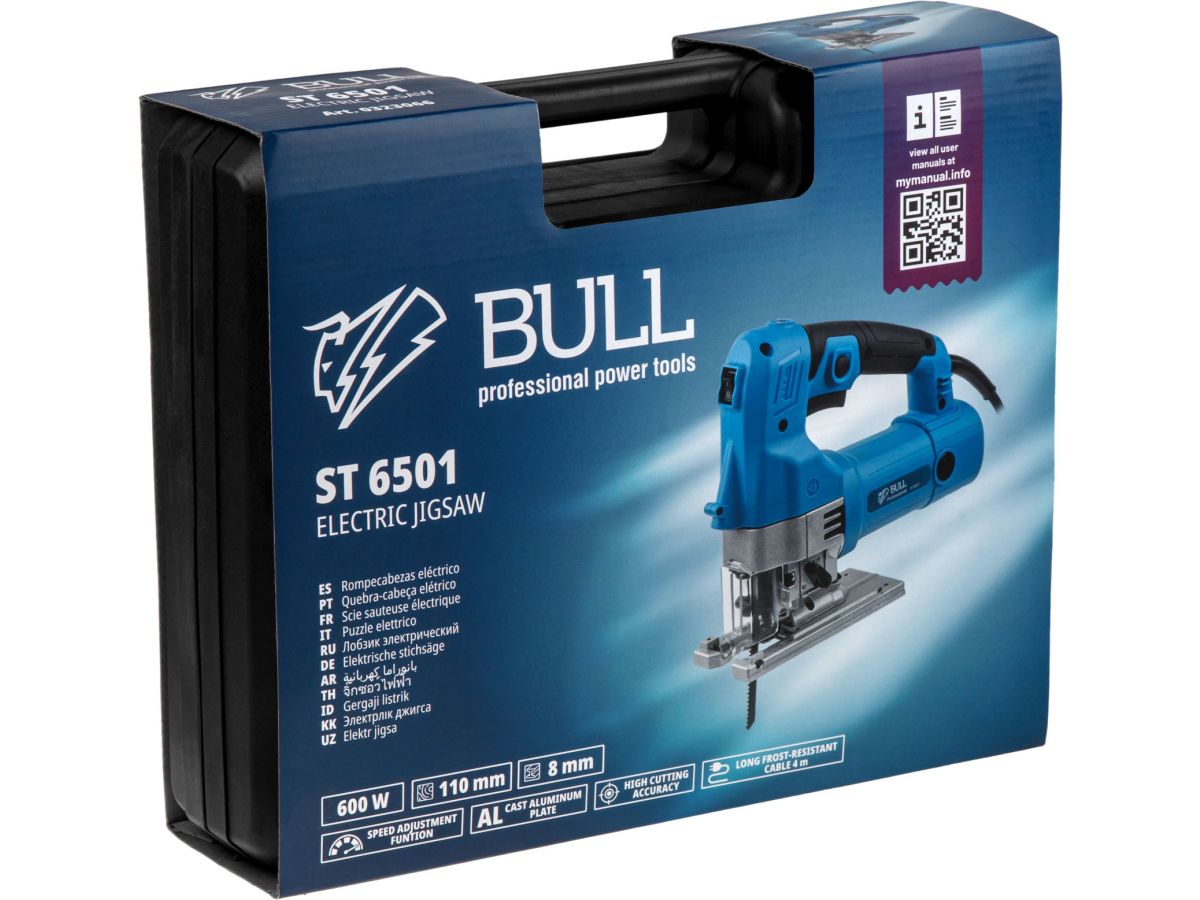 Лобзик электрический BULL ST 6501 600 Вт, 500-3000 ход/мин, до 110 мм