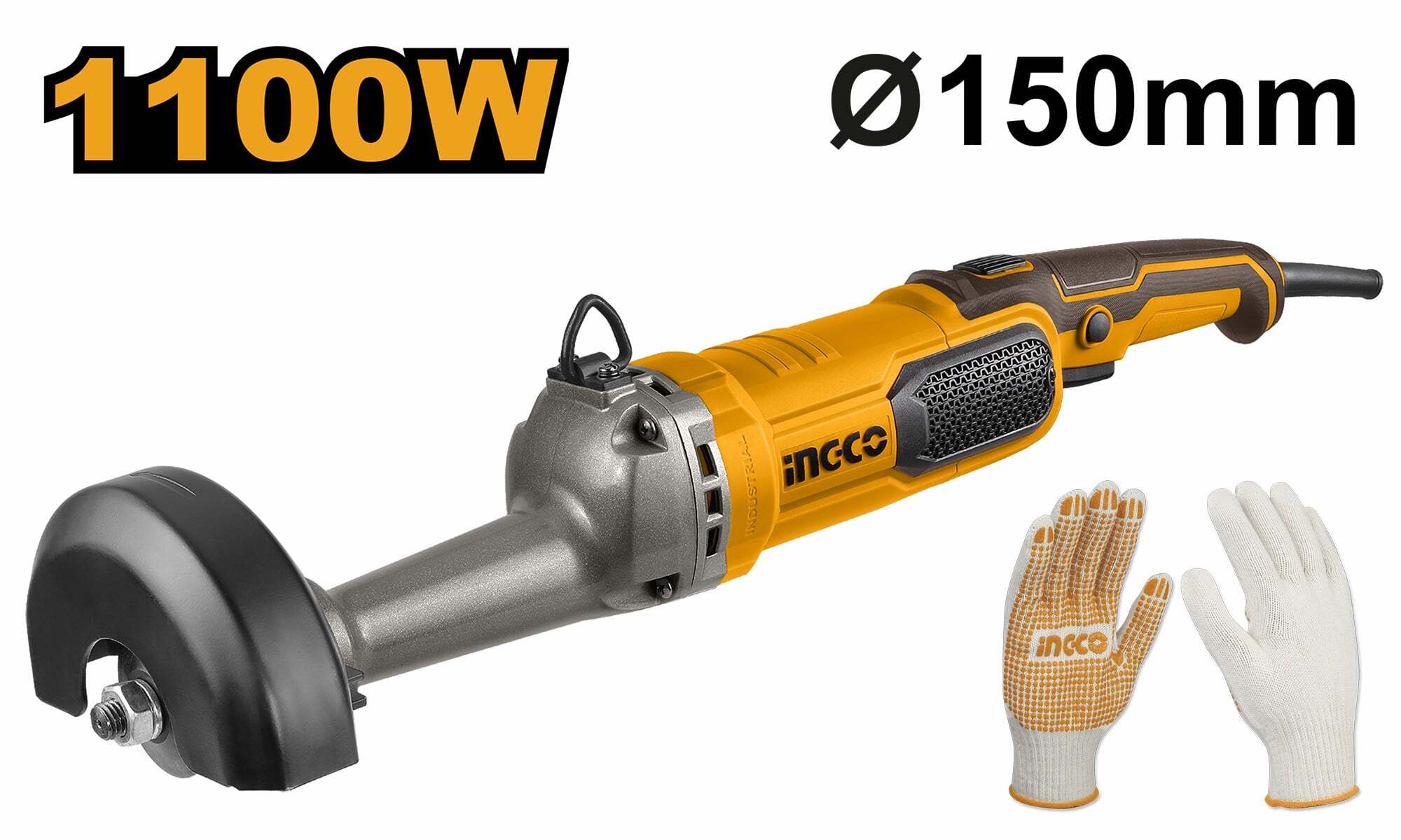 Прямошлифовальная машина 1100 Вт 150 мм INGCO SG11008 INDUSTRIAL