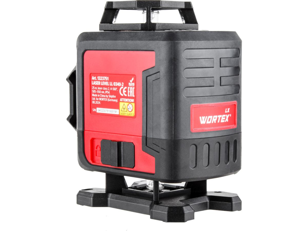 Нивелир лазерный линейный WORTEX LX LL 0340-2 4х360° до 25м