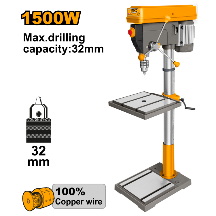 Сверлильный станок 1500 Вт INGCO DP3211005 INDUSTRIAL