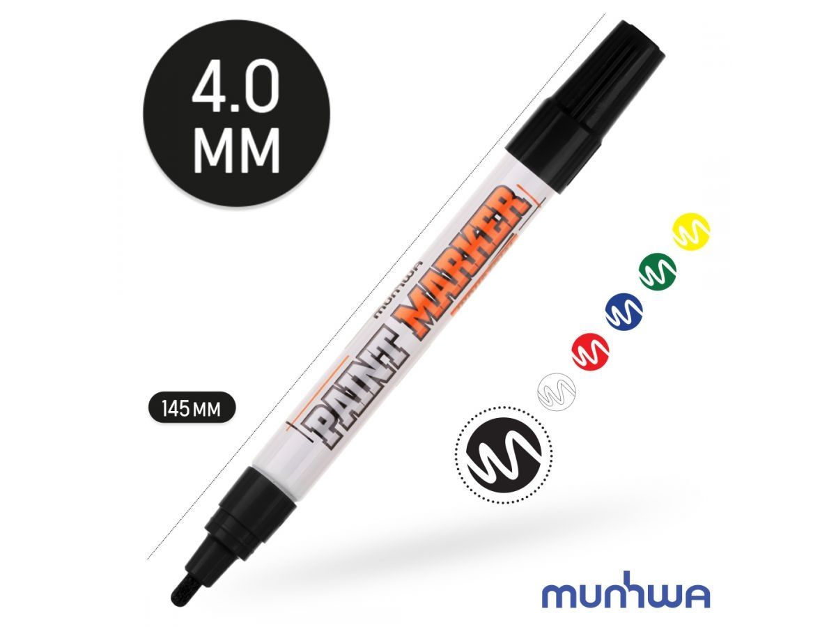  Маркер-краска промышленный черный MUNHWA INDUSTRIAL