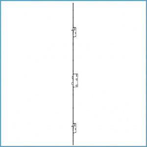 Многозапорный замок ROTO С500 с 2 штыр. с прив. от проф. цил. (45/16/92/8 мм) [1900-2200 мм]
