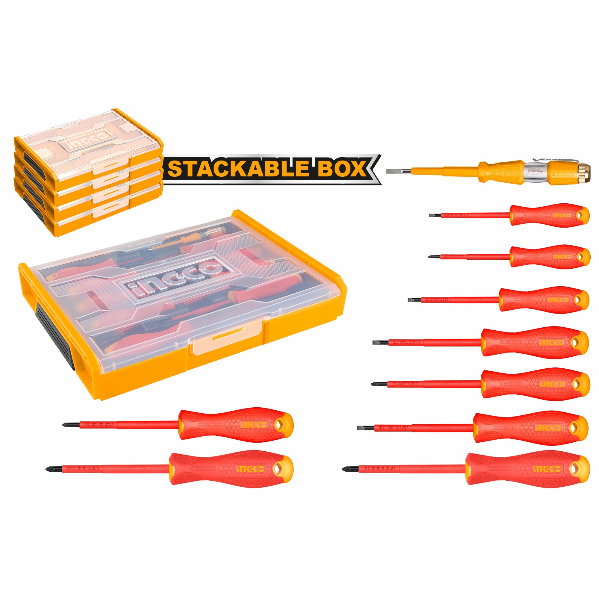 Набор изолированных ручных инструментов из 26 шт. INGCO INDUSTRIAL KITH2601
