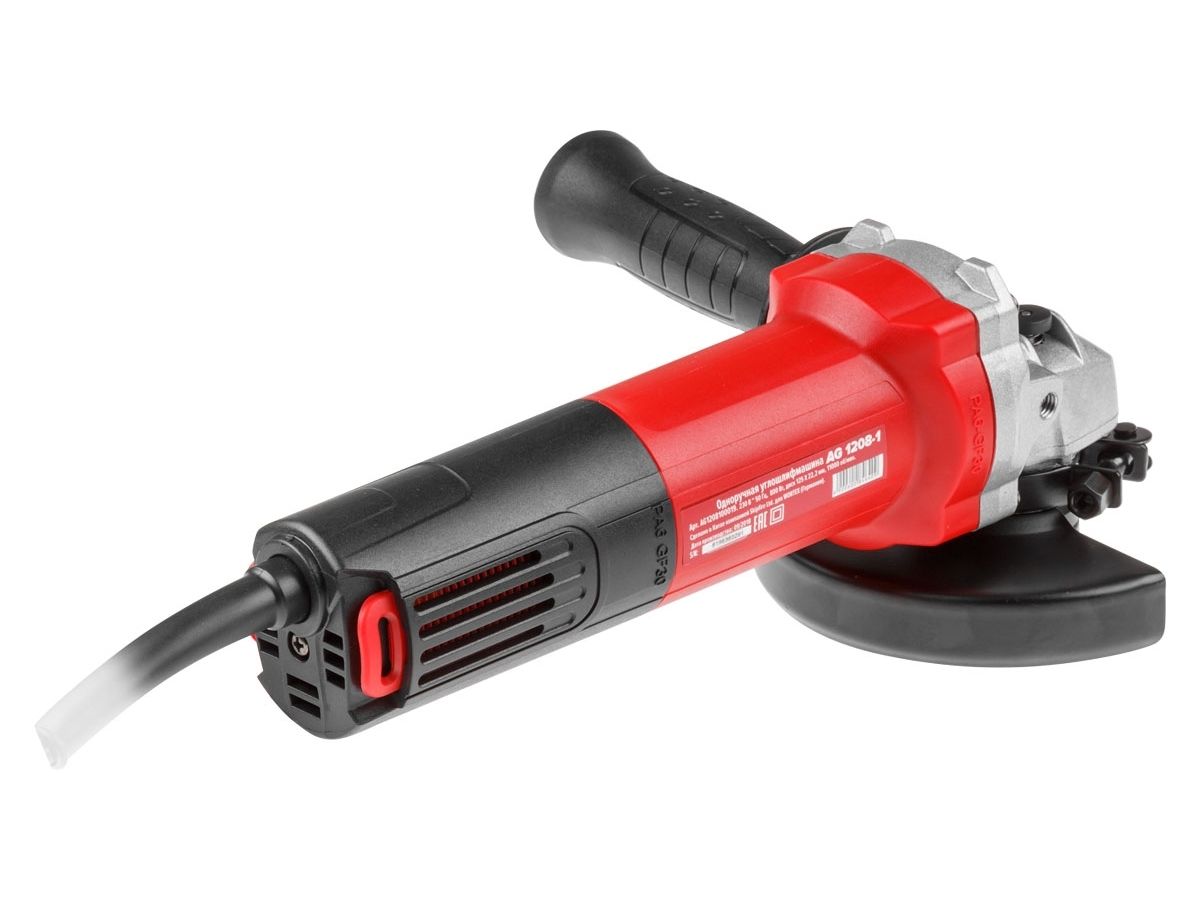 Сетевая одноручная углошлифмашина WORTEX AG1208-1 800 Вт, 125 мм, 11000 об/мин
