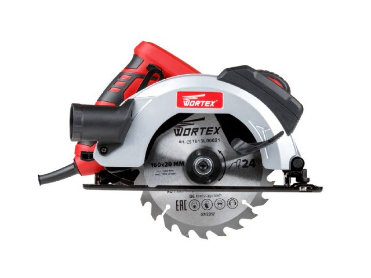 Циркулярная пила сетевая WORTEX CS 1613L 1300 Вт 160 мм