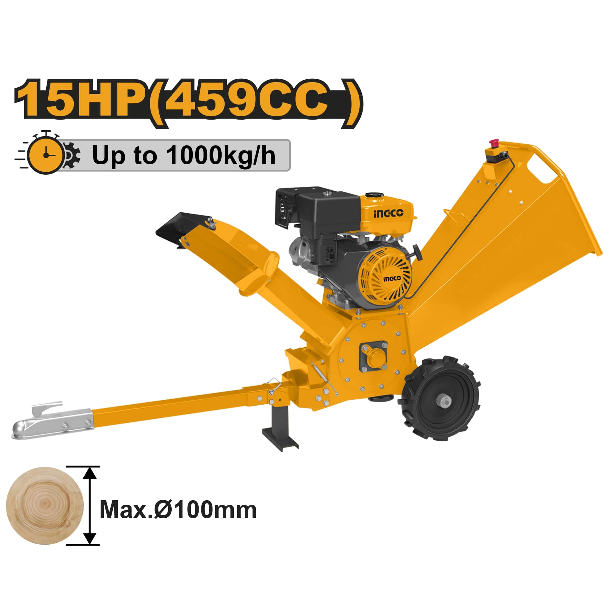 Бензиновая дробилка для древесины INGCO WCS3100