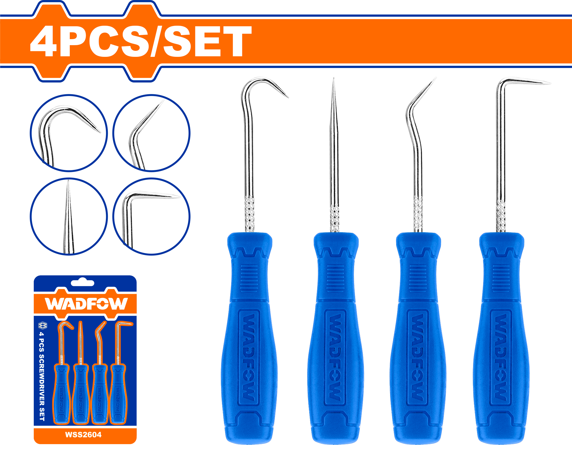 Набор крючков 4 шт WADFOW WSS2604
