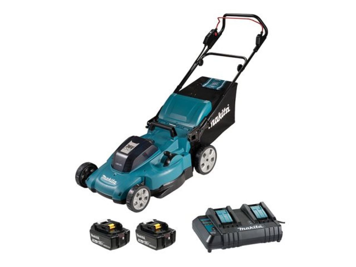 Газонокосилка аккумуляторная MAKITA LXT DLM538CT2 18+18В 