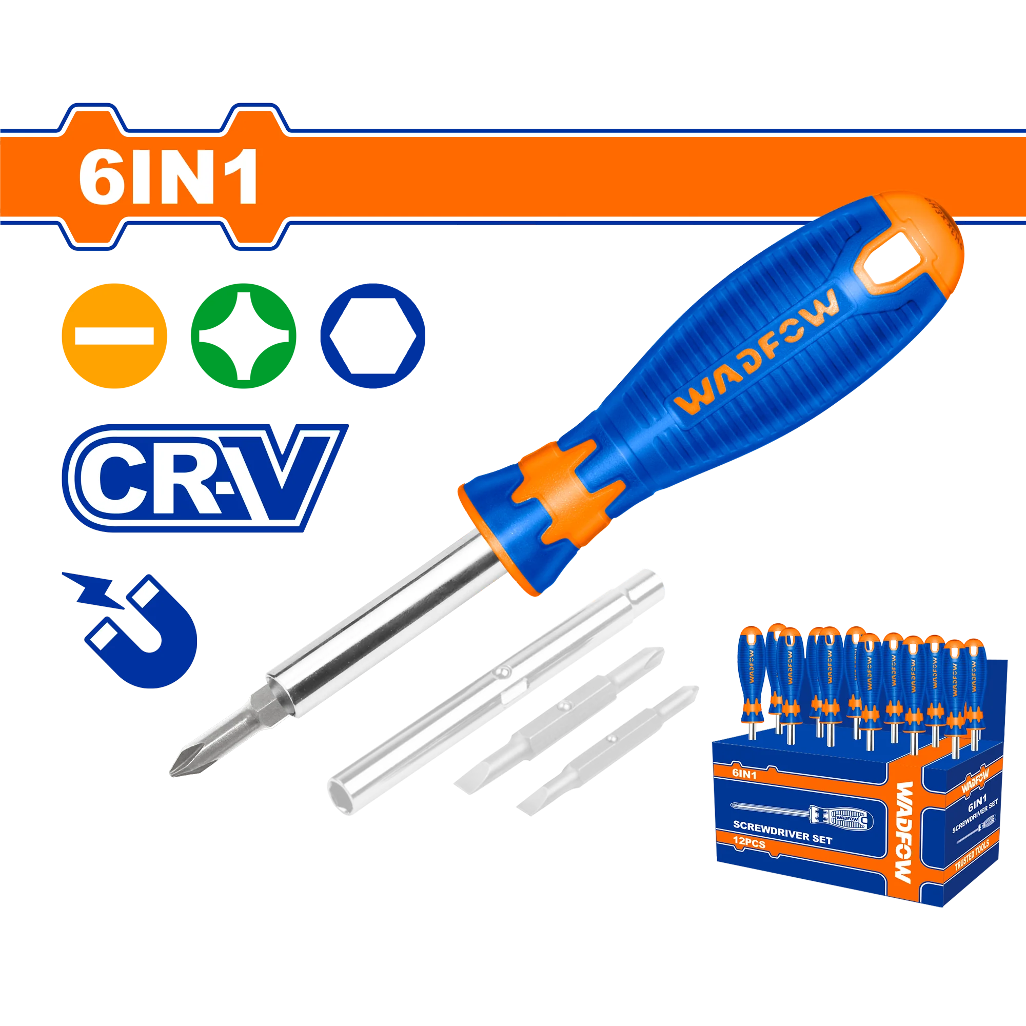 Oтвертка 6 в 1 (12/48) WADFOW WSS5506