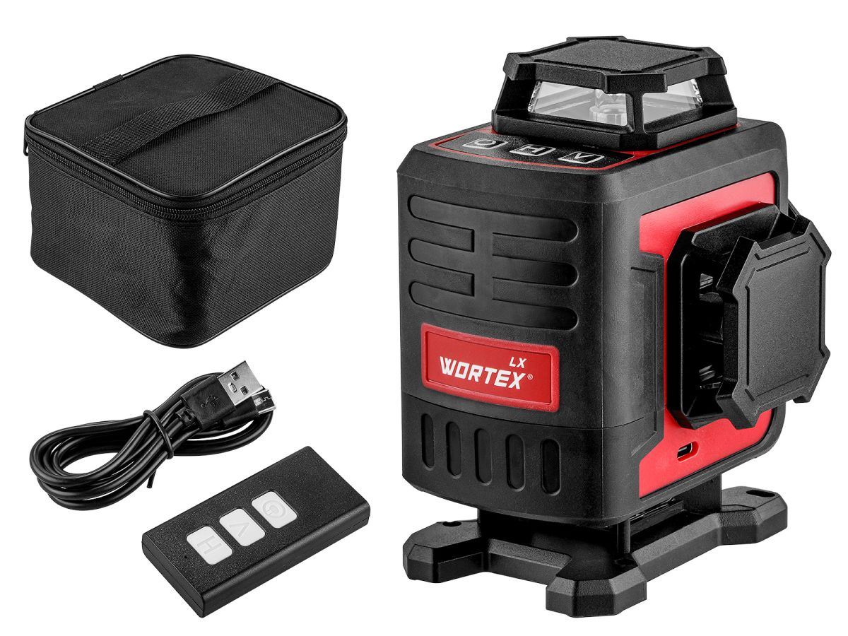 Нивелир лазерный линейный WORTEX LX LL 0340-2 4х360° до 25м