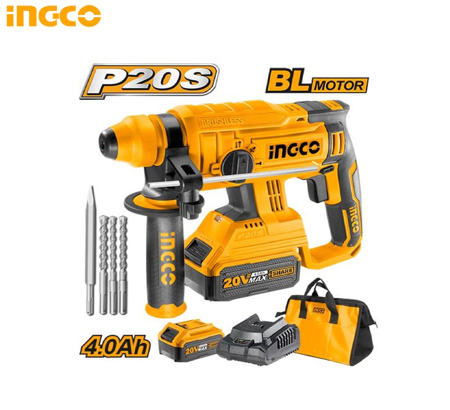 Аккумуляторный беспроводной набор для гвоздодера INGCO INDUSTRIAL CBNLI3508