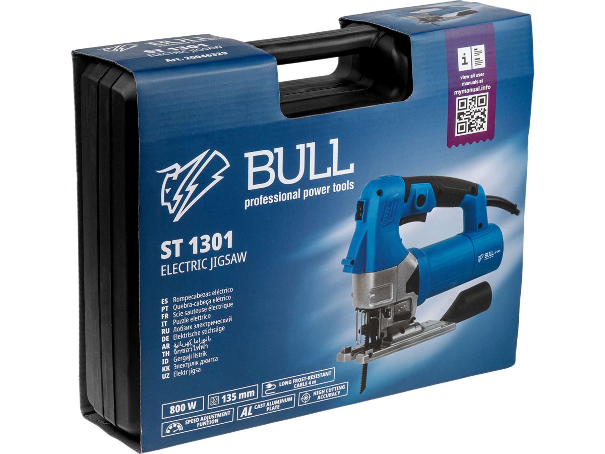 Лобзик электрический BULL ST 1301 800 Вт, 800-2600 ход/мин, до 135 мм