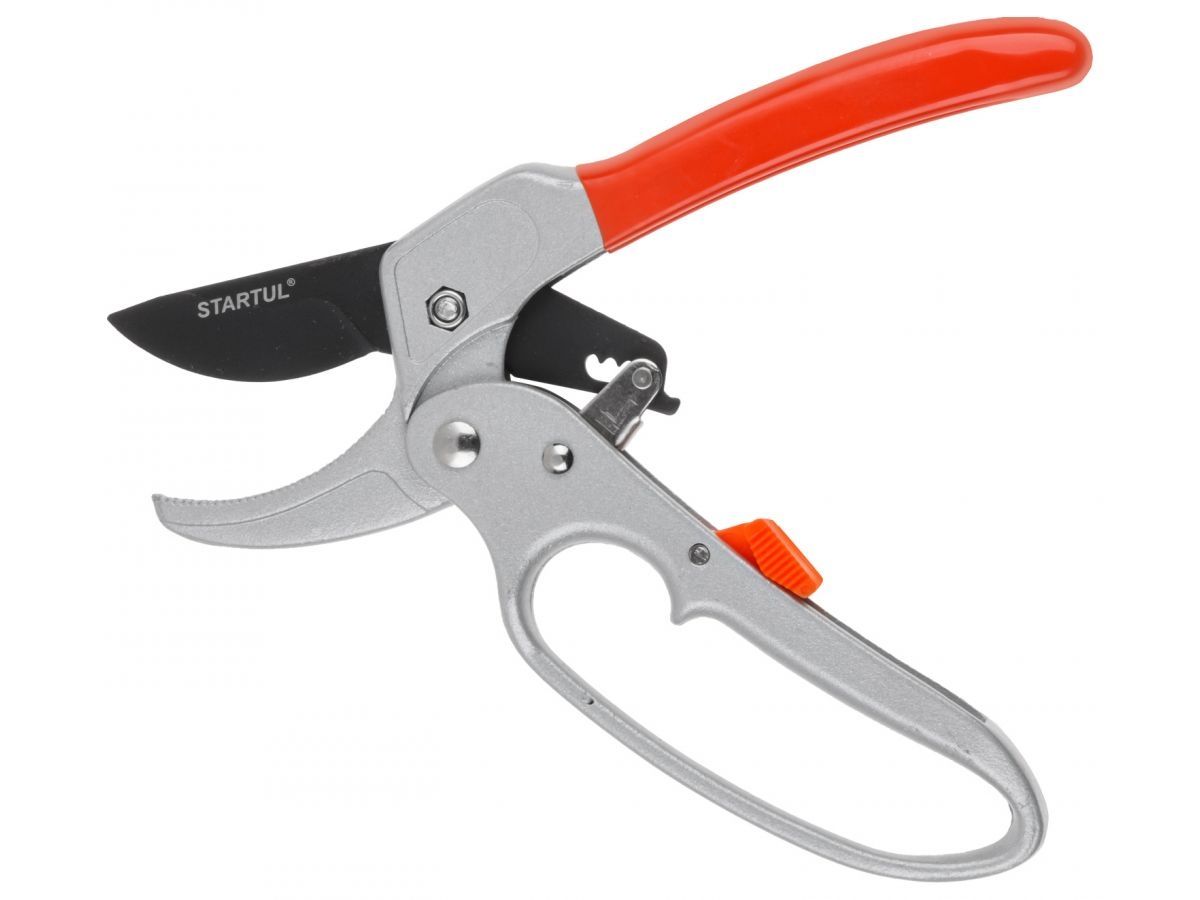 Секатор контактный с храповым механизмом 205мм STARTUL GARDEN ST6093-07