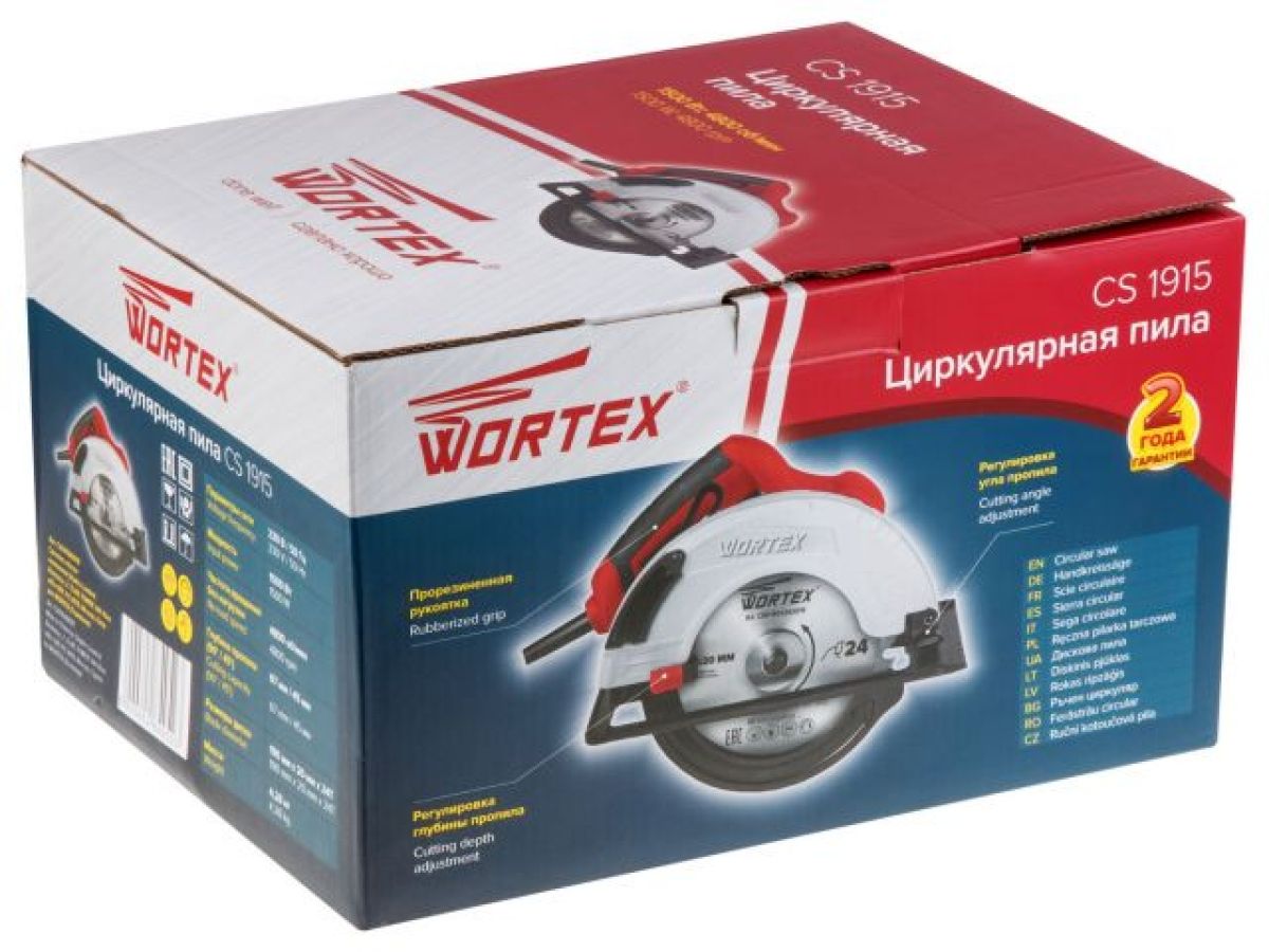 Циркулярная пила сетевая WORTEX CS1915 1500 Вт 190 мм