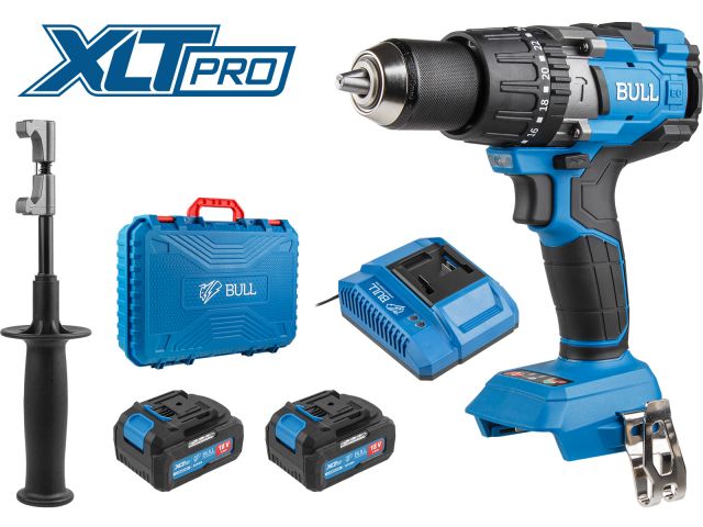 Аккумуляторный ударный шуруповерт BULL SR 1805 2х4 А*ч,18 В,120 Н*м