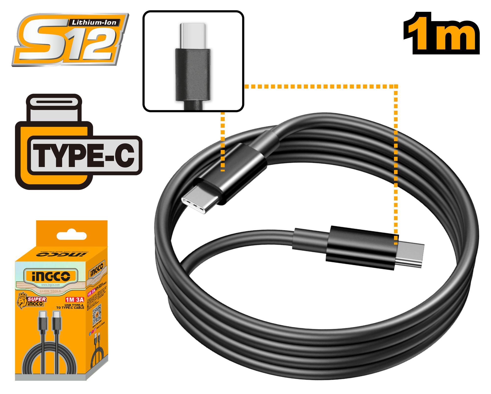 Кабель для зарядки Type-C - Type-C INGCO IUCC02 1 м