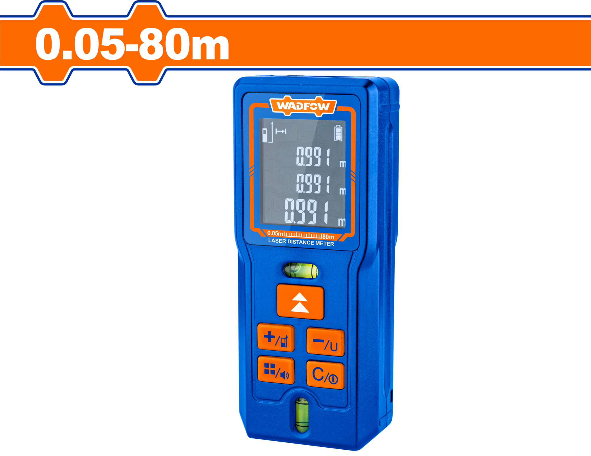 Дальномер лазерный 0.05-80 м WADFOW WDL1508