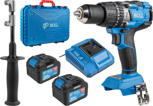 Аккумуляторный шуруповерт BULL SR 1803 2x2 А*ч, 18 В, 45 Н*м