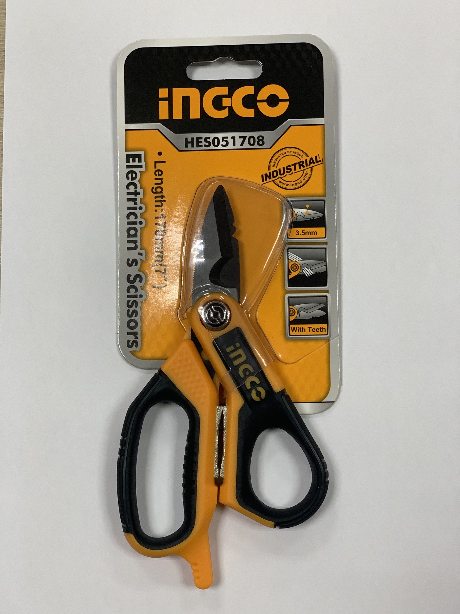 Ножницы электрика 170мм INGCO INDUSTRIAL HES051708