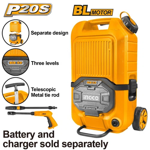 Аккумуляторная мойка высокого давления INGCO INDUSTRIAL CPWLI4006