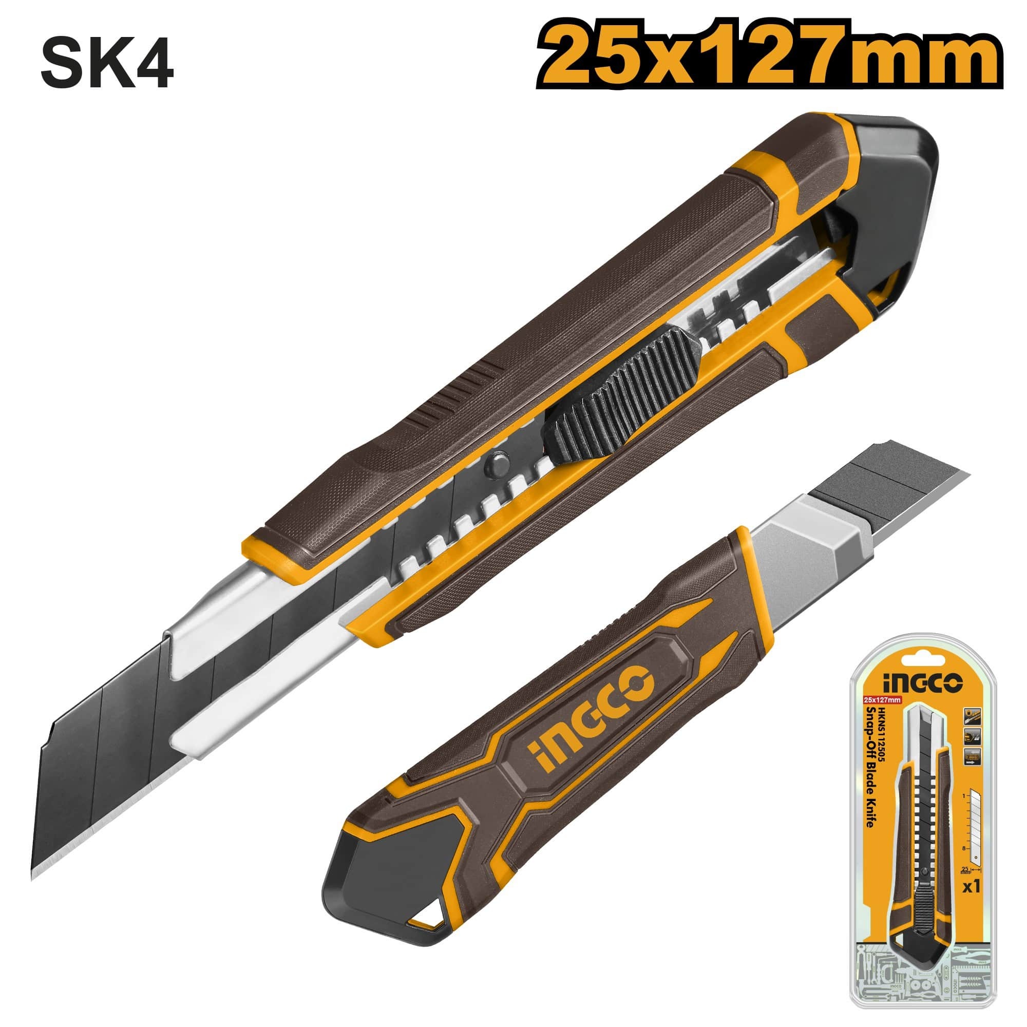 Нож канцелярский 25х200 мм SUPER INGCO HKNS112505 INDUSTRIAL