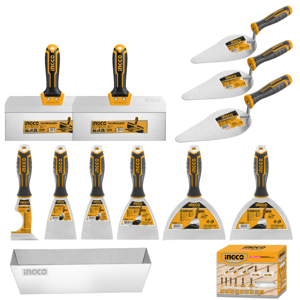 Набор инструментов для кладки кирпича и штукатурки INGCO HKBPS1208