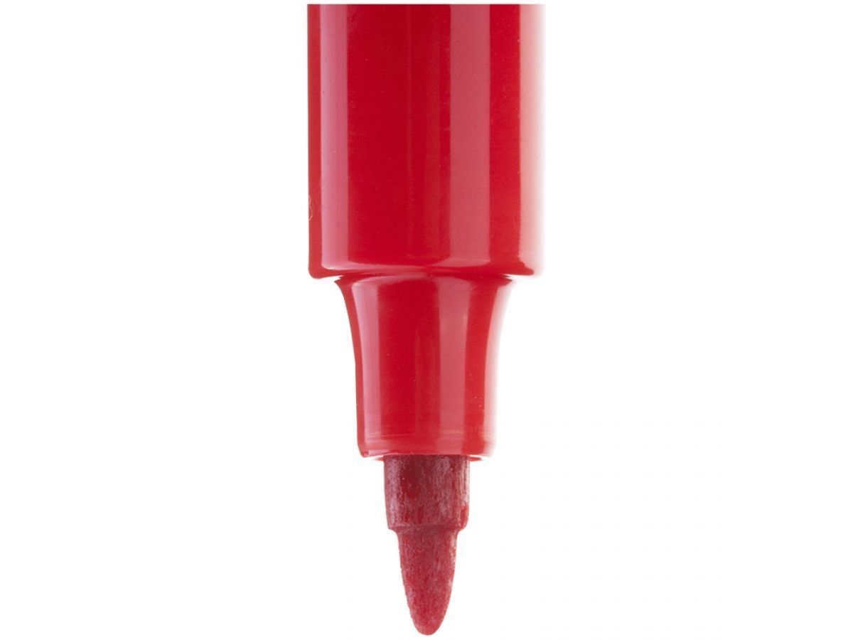  Маркер перманентный Crown "Multi Marker Super Slim" красный, пулевидный