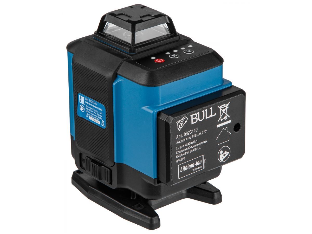 Нивелир лазерный BULL LL 3404 + аксессуары 4х360° до 60м