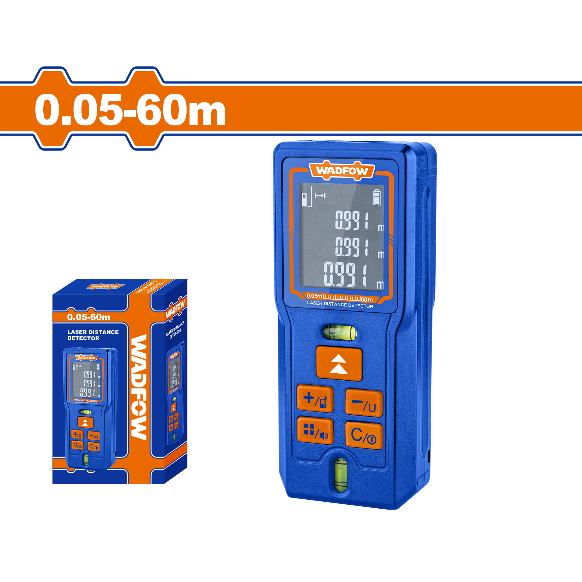 Дальномер лазерный 0.05-60 м WADFOW WDL1506