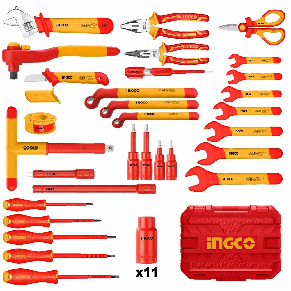 Набор изолированных ручных инструментов из 41 шт. INGCO INDUSTRIAL HKITH4101