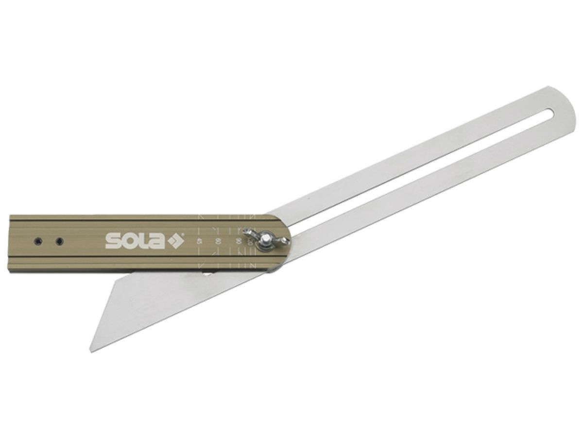 Угольник складной 250мм алюминиевая рукоятка (градусная шкала) VSTG250 SOLA