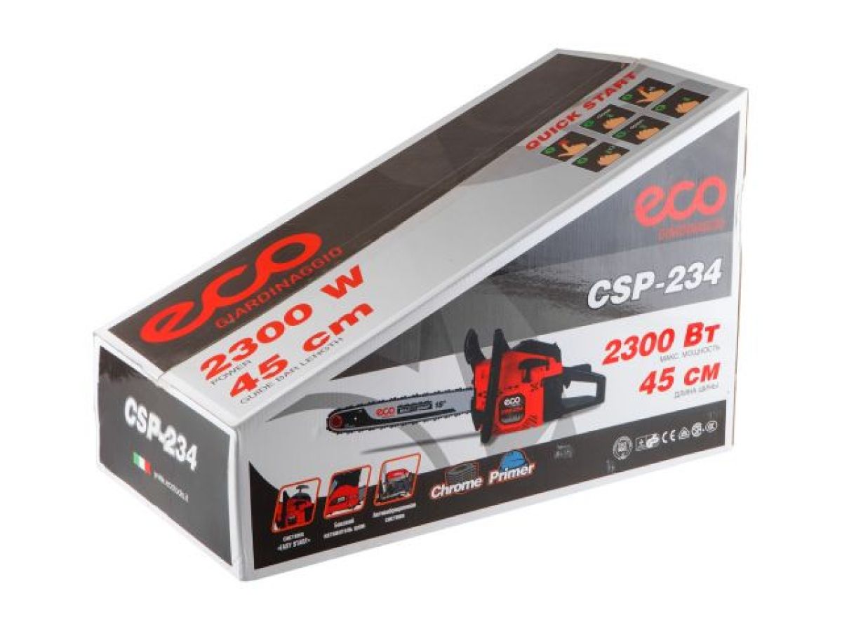 Бензопила ECO CSP-234 шина 45 см (18") 