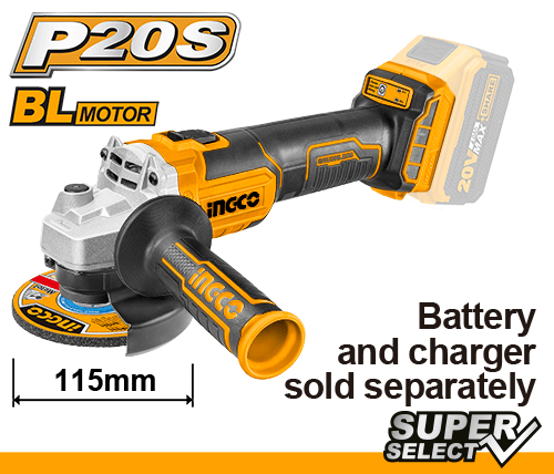 Аккумуляторная угловая шлифовальная машина INGCO INDUSTRIAL CAGLI201158