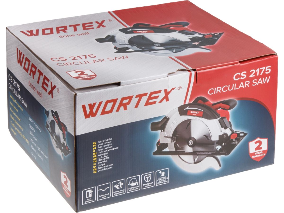 Циркулярная пила сетевая WORTEX CS2175 1900 Вт 210 мм
