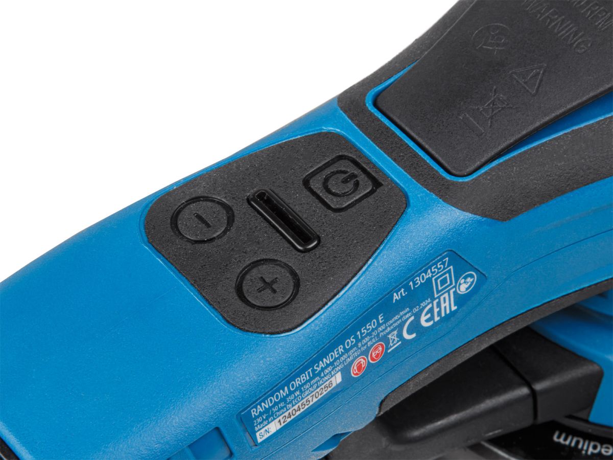 Эксцентриковая шлифмашина BULL OS 1550 E  150 мм, 350 Вт, 4000-10000 об/мин