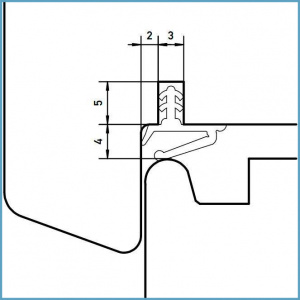 Уплотнитель 6DE-S-7624 коричневый Deventer