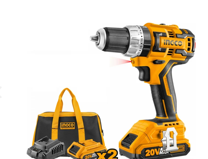 Шуруповерт аккумуляторный бесщёточный ударный 20B 60Hm INGCO профессиональный