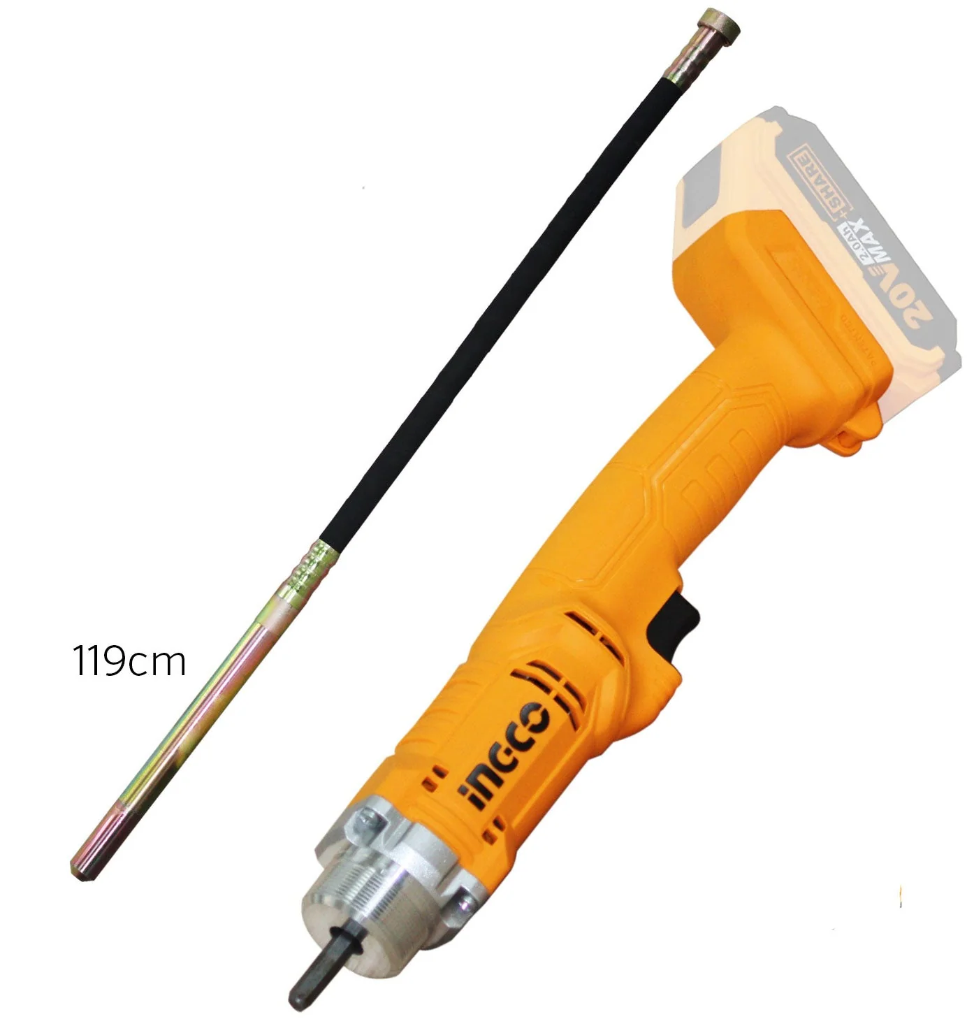 Аккумуляторный вибратор для бетона INGCO CCVLI2023011