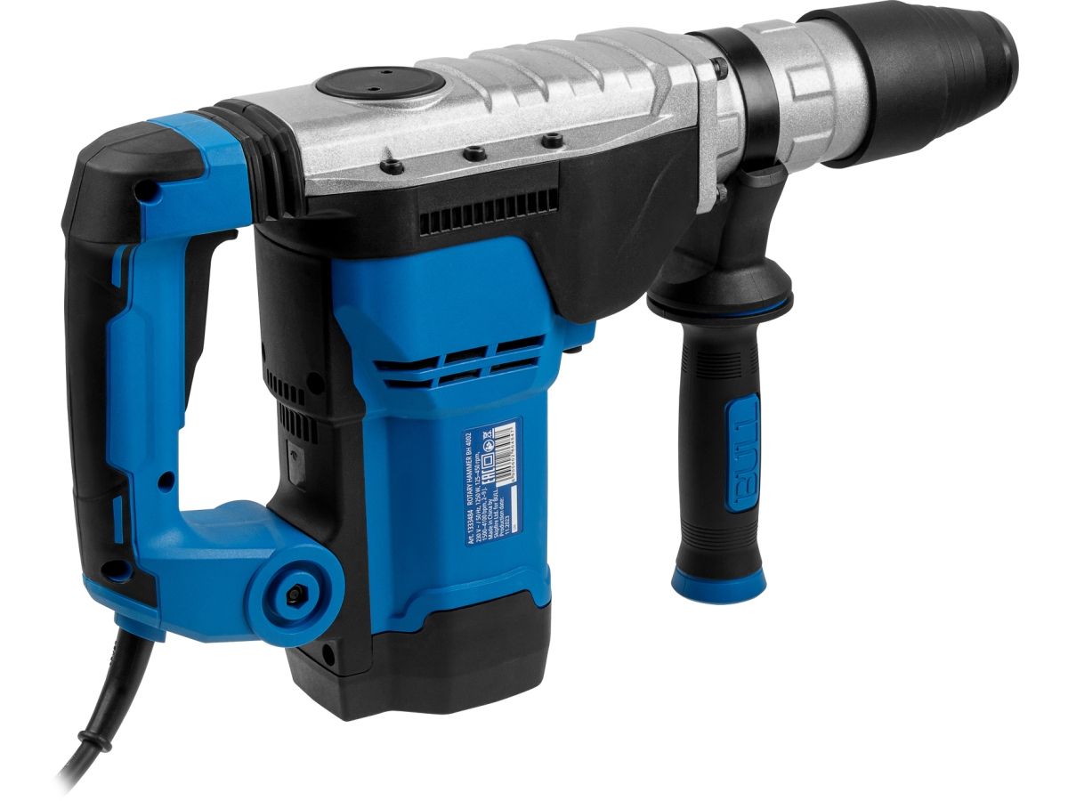Перфоратор сетевой BULL BH4002 1250 Вт, 2-9 Дж + 1 зуб., 1 сверло, SDS-max, рег. об.