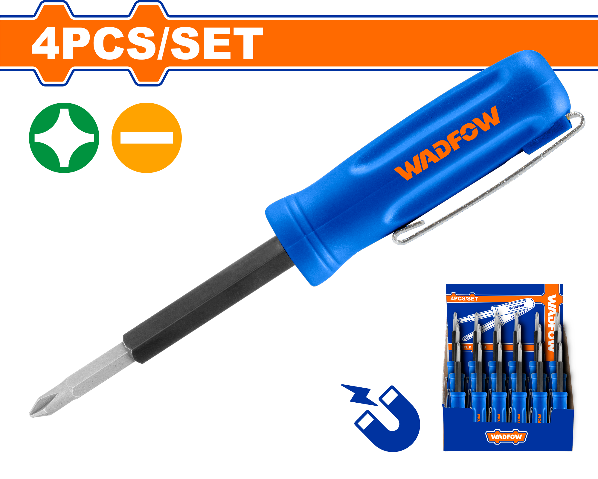 Oтвертка карманная 4 в 1 WADFOW WSS2J04