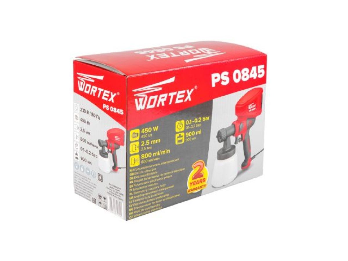 Краскораспылитель электрический WORTEX PS0845 450Вт