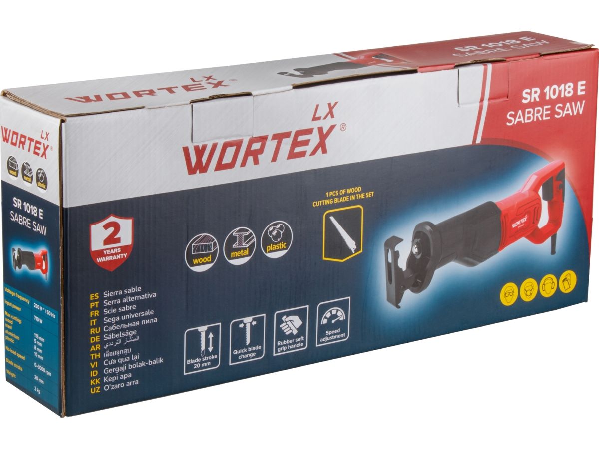 Сабельная пила сетевая WORTEX LX SR1018E +1 пильное полотно 710 Вт