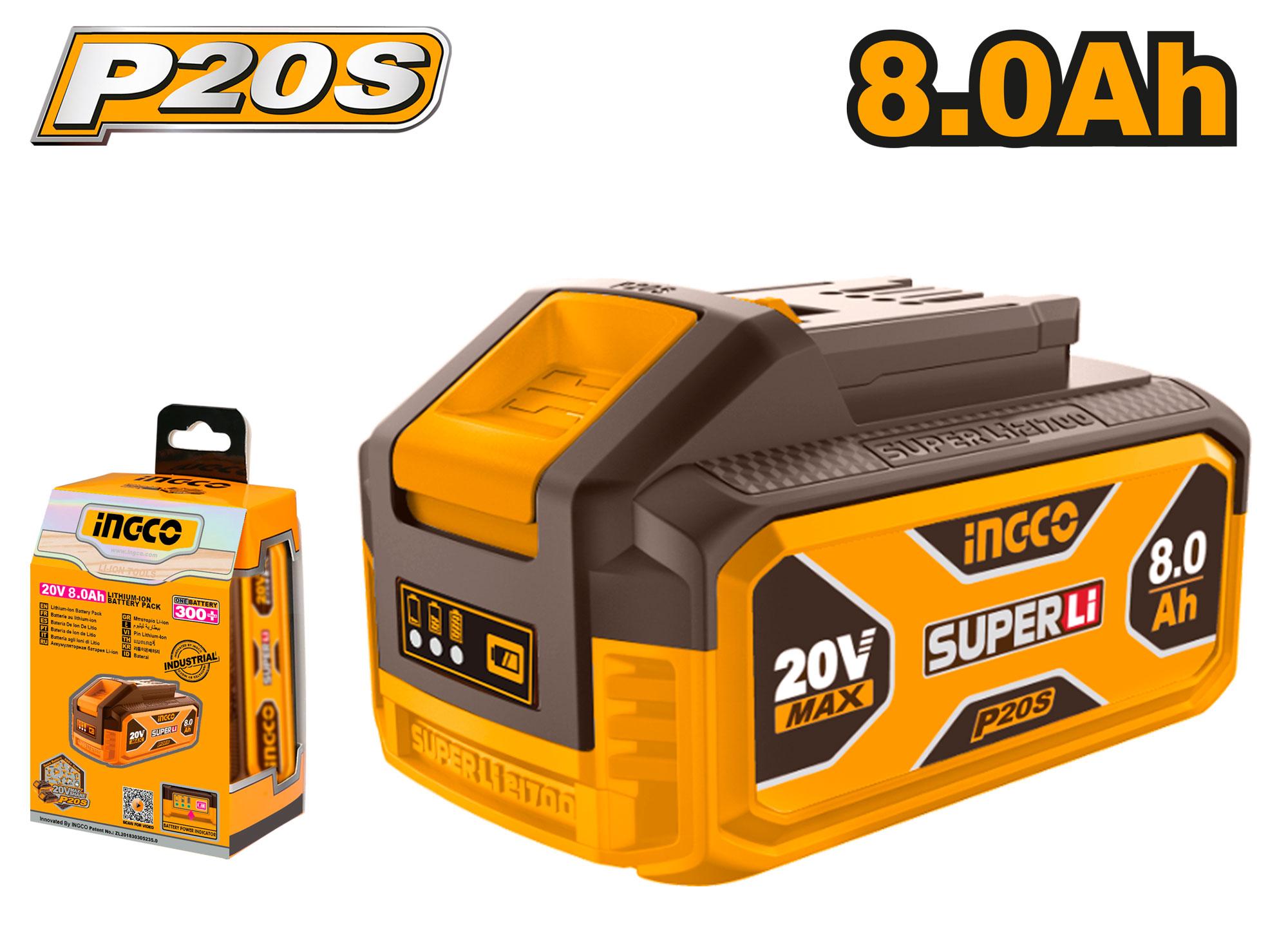 Аккумуляторная батарея Li-ion 8 Ач INGCO FBLI2108 INDUSTRIAL