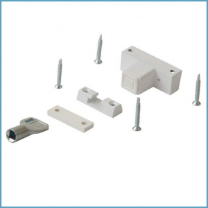 Блокирующий детский замок на окна Elementis Агат [белый]