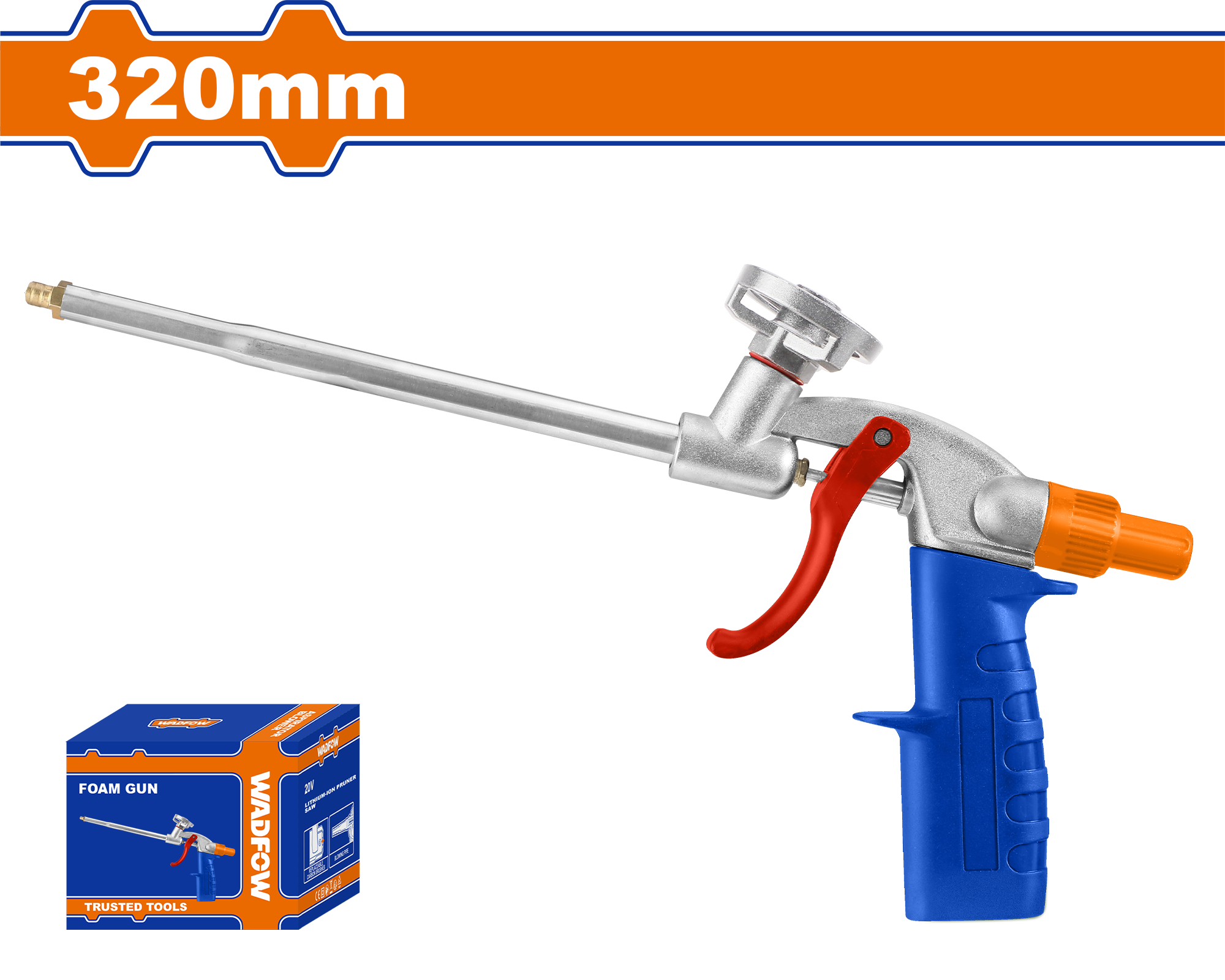 Пистолет для монтажной пены WADFOW WFPQ1304 320 мм