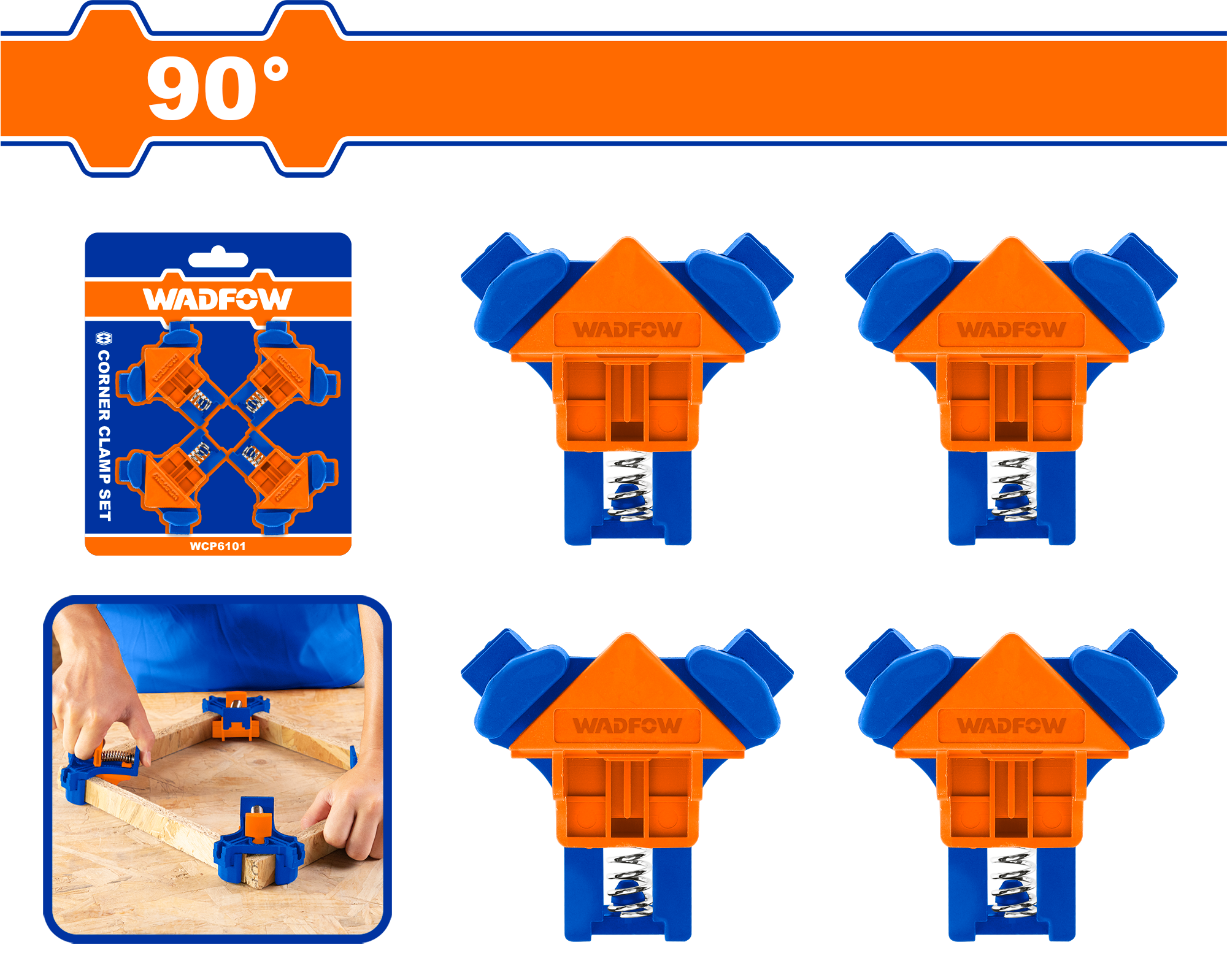 Набор угловых зажимов WADFOW WCZ6E01 4 шт.