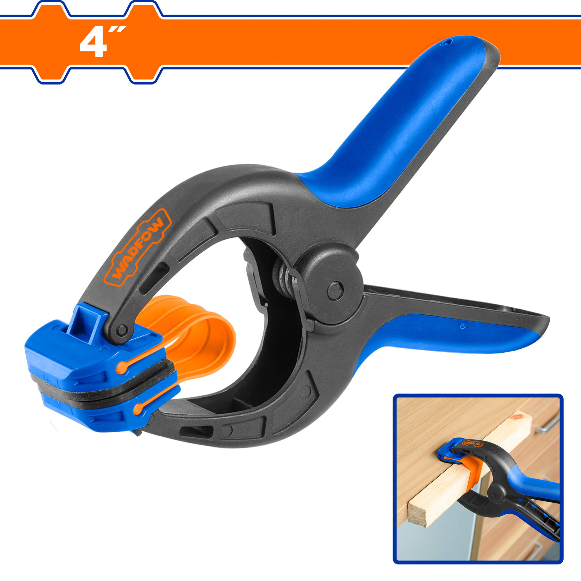 Зажим пружинный 100 мм (50/200) WADFOW WCP5384