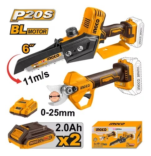 Набор секатор и цепная пила INGCO COSLI240306 INDUSTRIAL