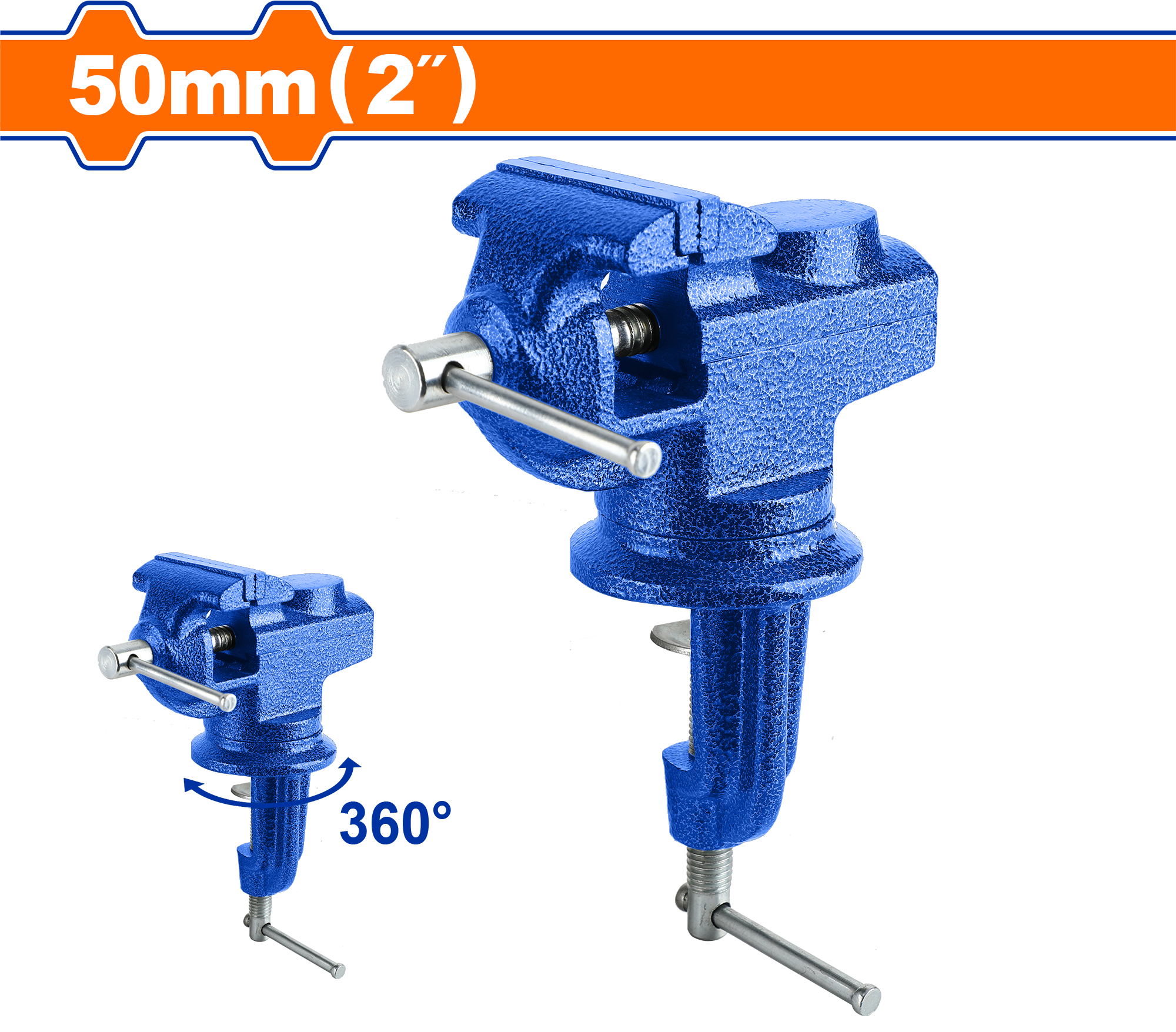Тиски слесарные 50 мм (10) WADFOW WBV1A02